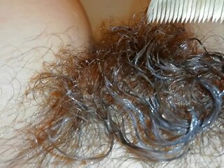 יוצא מן הכלל שיערי ג'ונגל פטיש של mov שיערי כוס מתחת למים ב קרוב למעלה